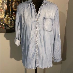 Sneak peek denim chambray shirt